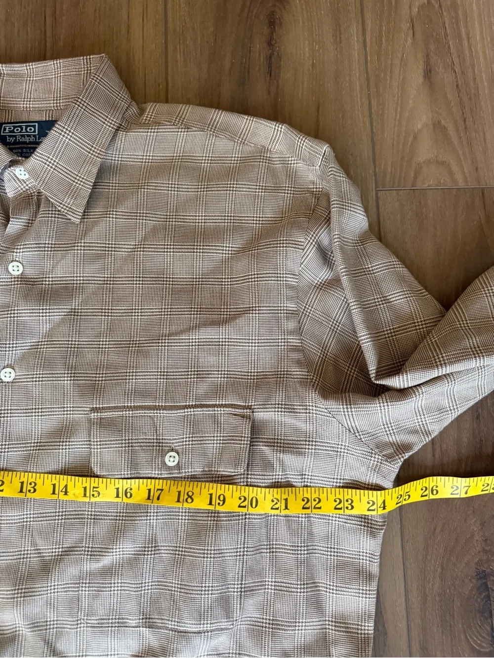 Polo Ralph Lauren Button Down Shirt L Tall Silk Blend VTG 90s EUC